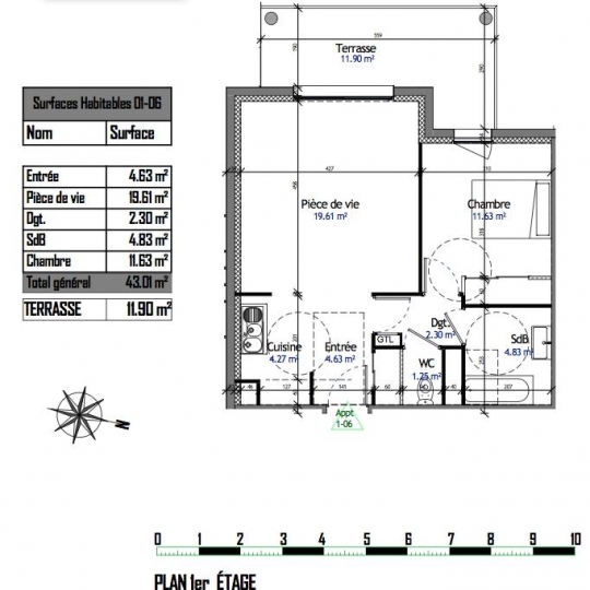  Annonces CALUIRE : Appartement | TASSIN-LA-DEMI-LUNE (69160) | 43 m2 | 223 371 € 