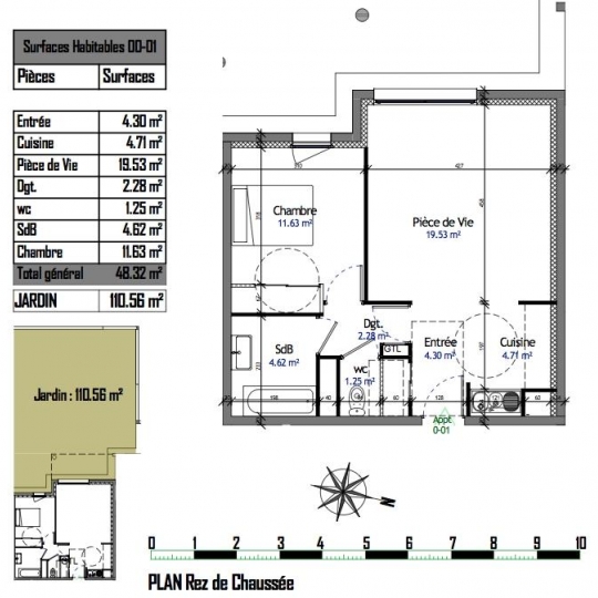  Annonces CALUIRE : Appartement | TASSIN-LA-DEMI-LUNE (69160) | 48 m2 | 235 896 € 